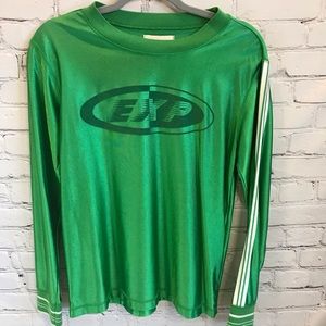 Express Athletique Green Logo Sporty 90s Shirt size Medium